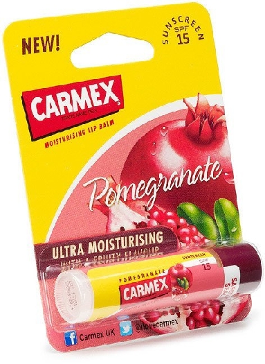 Carmex Pomegranate Ultra Moisturising Lip Balm SPF 15 4.5g