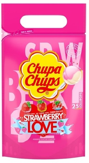 Chupa Chups Lollipops with the flavour of strawberry 8404605 300g