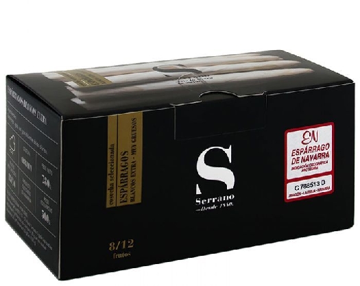 Conservas Serrano D.O. Navarra white asparagus extra 8/12 pieces tin 780g