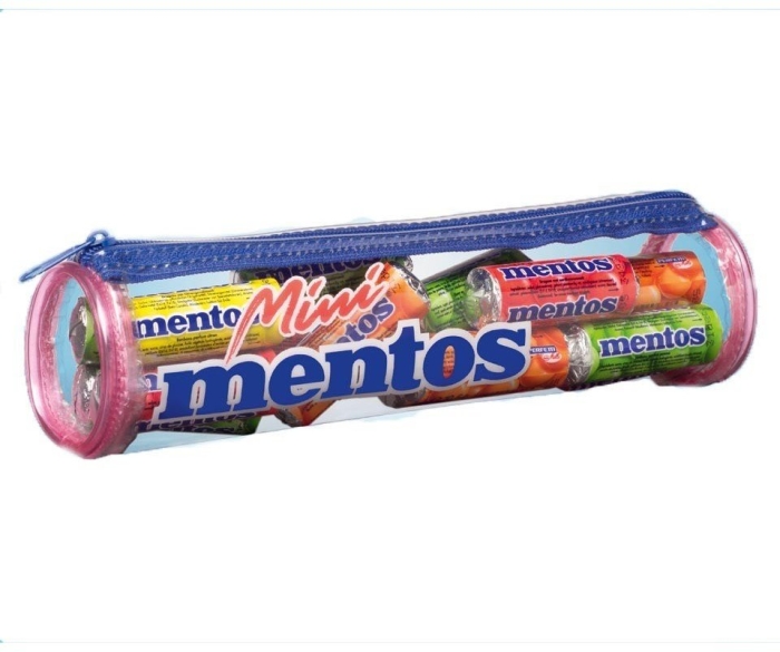 Mentos Pencil Case with Mini Mentos Rolls 168g