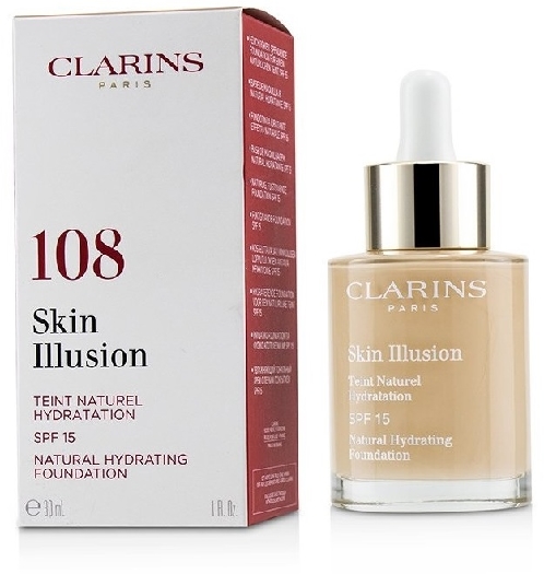 Clarins Skin Illusion Fluid Foundation SPF 15 #108 - Sand 30ml