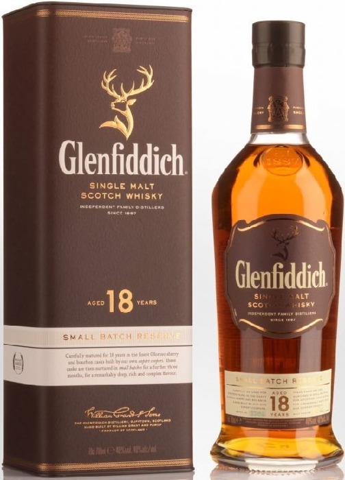 Glenfiddich 18 yo 40% Whisky, giftbox 0.7L
