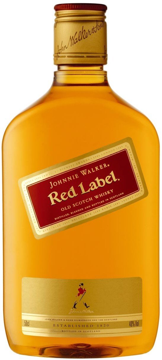 Label Blended Vilnius in 0.5L Scotch at airport Walker Johnnie PET Red Whisky 40% duty-free