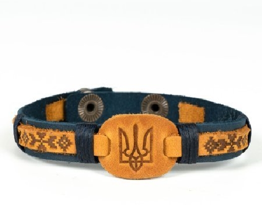 Ethnoservice Bracelet "Trident" dark-blue-yellow