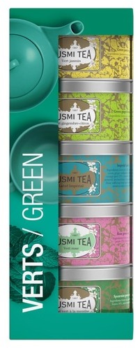 Kusmi Tea Gift set of 5 flavoured green tea miniatures with a tea infuser 5x20g Kusmi Tea Gift set of 5 flavoured green tea miniatures with a tea infuser 5x20g