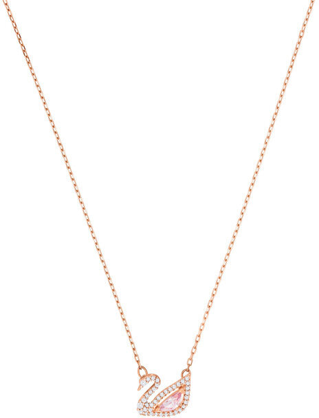 Swarovski Dazzling Swan Necklace, Multi-coloured, Rose Gold Plating Swarovski Dazzling Swan Necklace, Multi-coloured, Rose Gold Plating