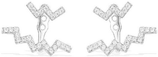 APM Monaco Up And Down Underlobe Earrings - Silver