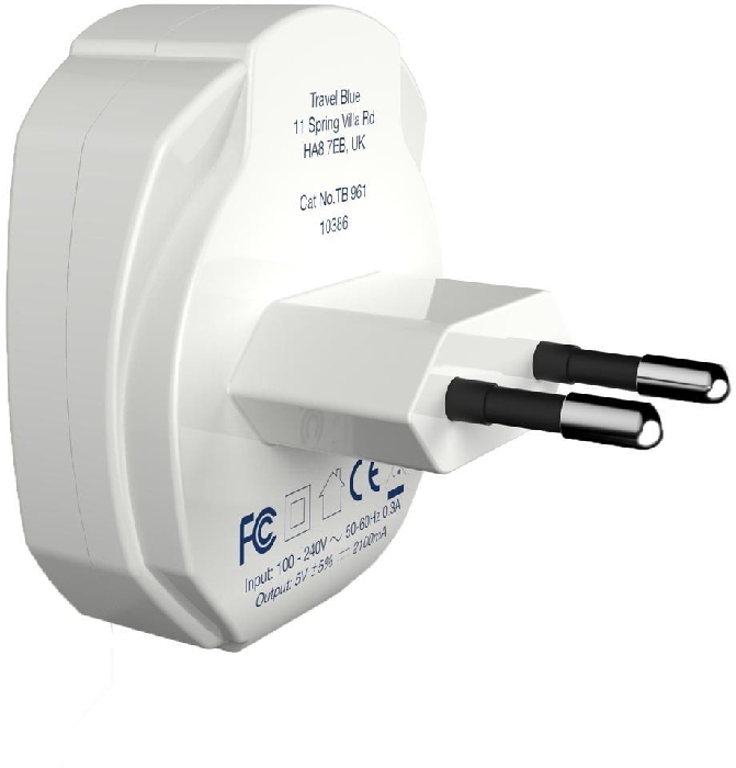 Travel Blue DUAL USB Wall Charger 961
