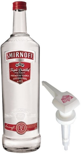 Smirnoff Red Label Vodka with Dispenser 40% 3L