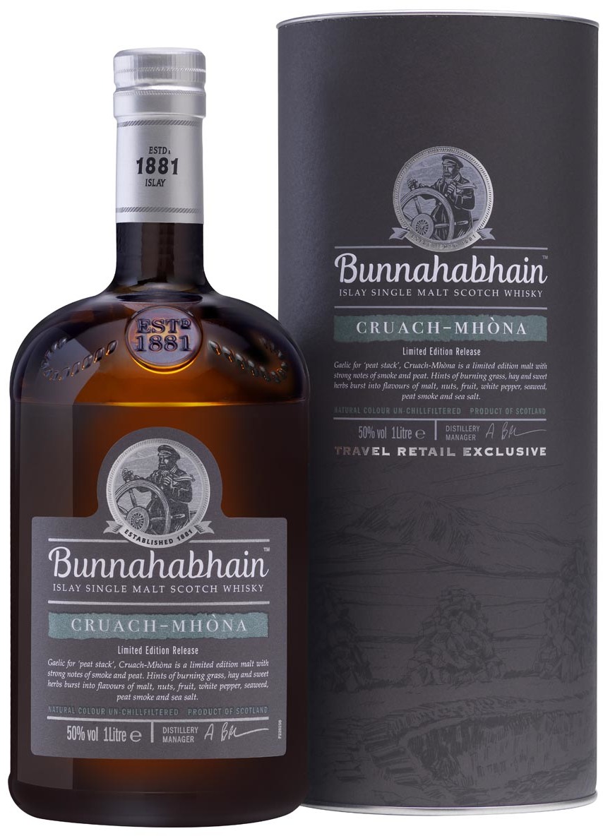 Bunnahabhain Cruach Mhona Islay Single Malt Scotch Whisky 50% 1L gift pack Bunnahabhain Cruach Mhona Islay Single Malt Scotch Whisky 50% 1L gift pack