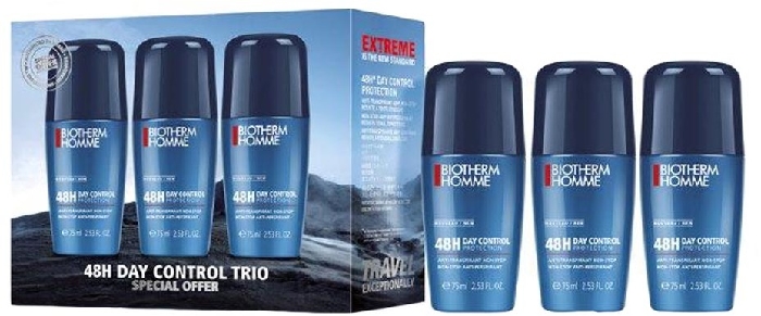 Biotherm Homme Day Control Deodorant Roll-on Trio Set 3x75ml