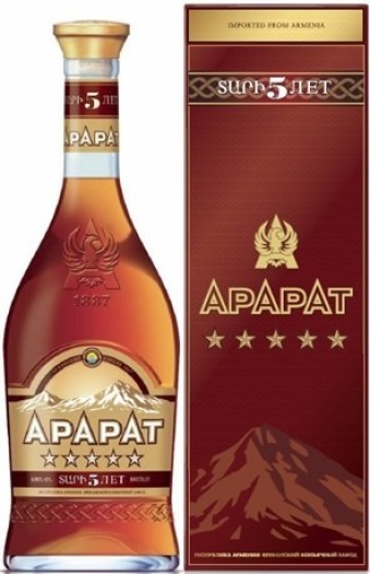 Ararat Armenian Brandy 5* 40% 0.7L gift pack