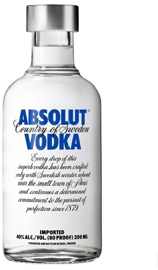 Absolut Vodka Blue 40% 0.2L