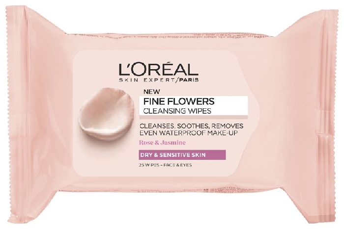 L'Oreal Paris Fine Flowers Wipes Sensitive and Dry Skin 50g