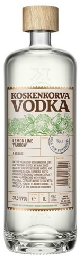 Koskenkorva Lemon Lime Yarrow Vodka 37.5% 1L