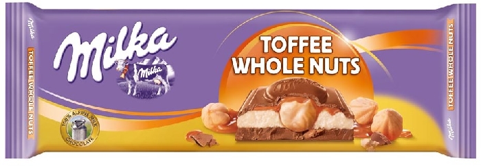Milka Toffee Wholenuts Chocolate 300g
