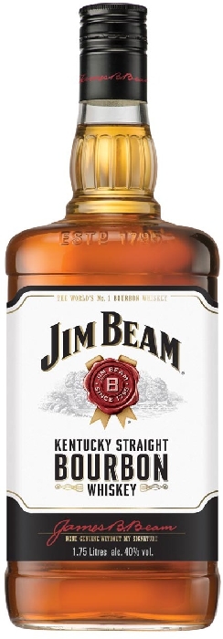 Jim Beam White Kentucky Straight Bourbon Whiskey 40% 1.75L