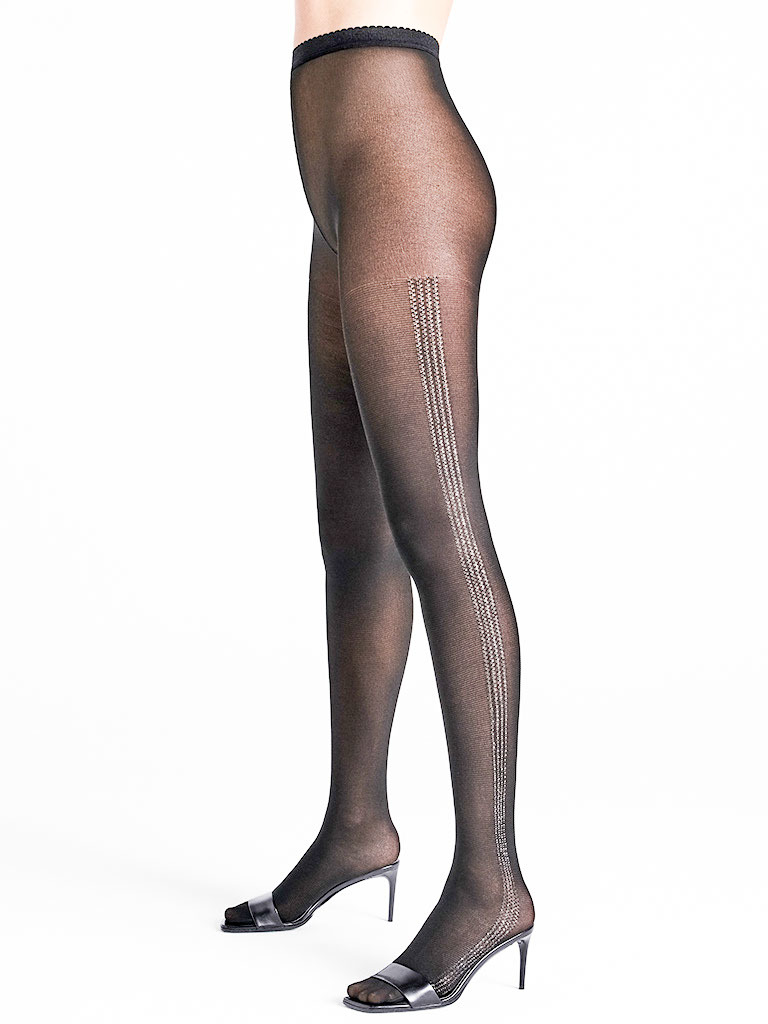 Wolford Silver Dust Tights black/silver M Wolford Silver Dust Tights black/silver M