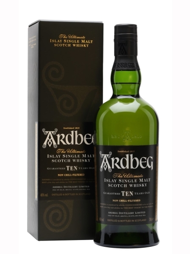 Ardbeg Islay Single Malt Scotch Whisky 10y 46% 1L gift pack