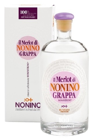 Nonino Grappa Il Merlot di Nonino 41% 0.7L gift pack