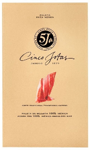 Cinco Jotas 5J Sliced Iberian shoulder ham from acorn-fed pigs package 70g